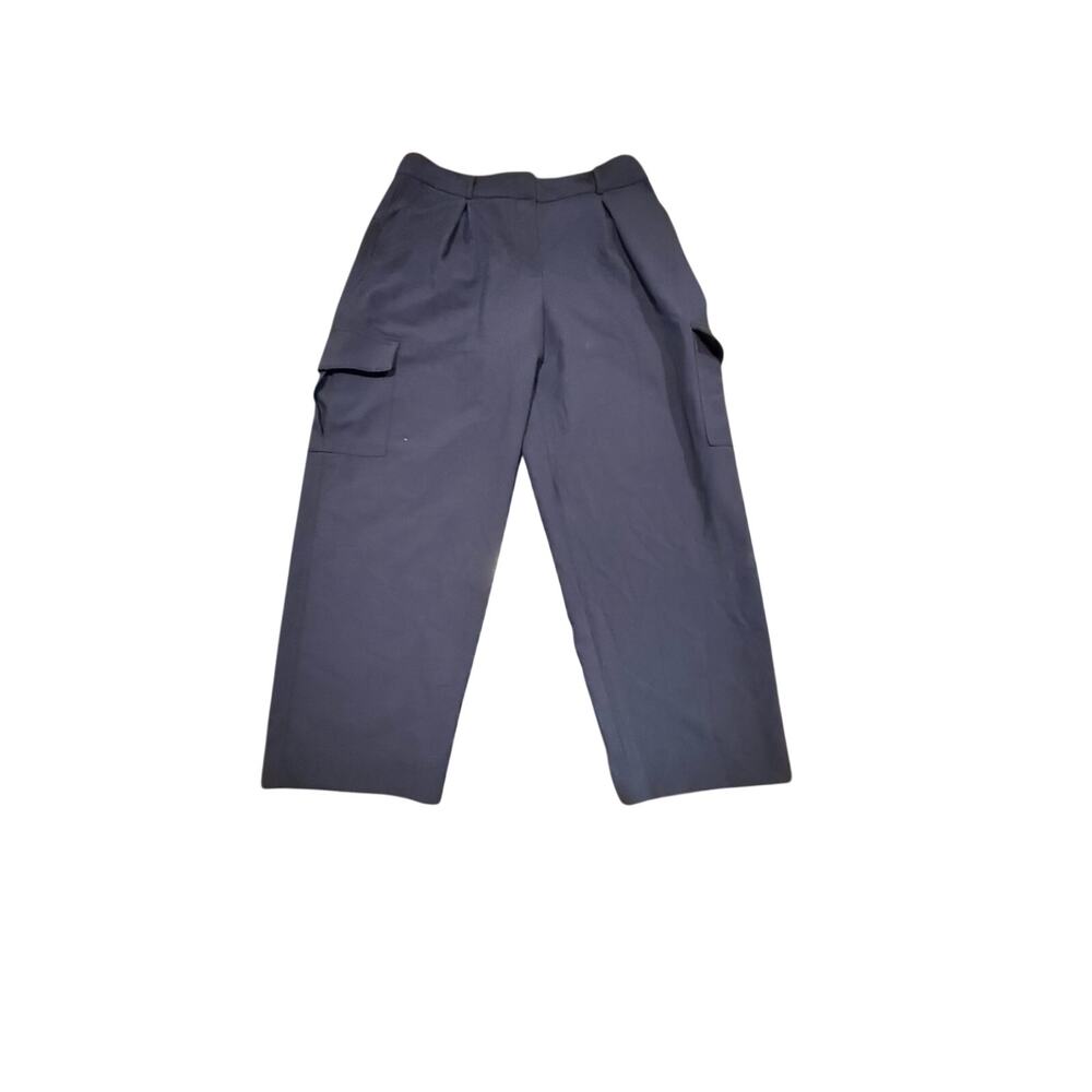 Banana Republic Women's Navy High-Rise Straight Twill Cargo Pants Size 16
